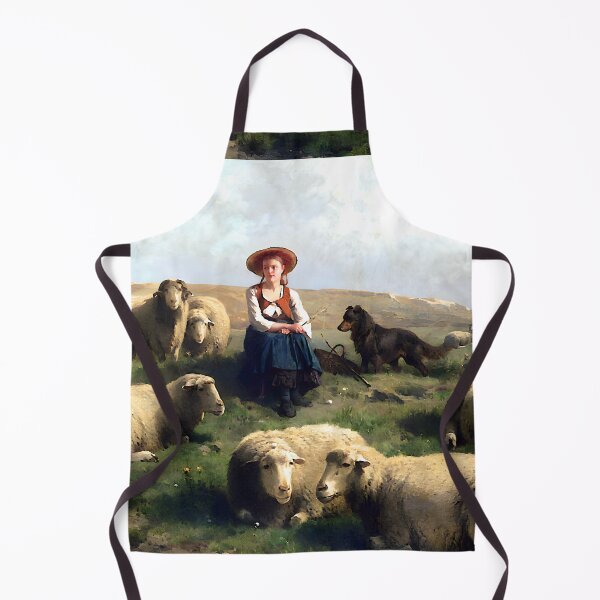 Item preview, Shepherdess with Sheep in a Landscape designed and sold by Jon-Baran.