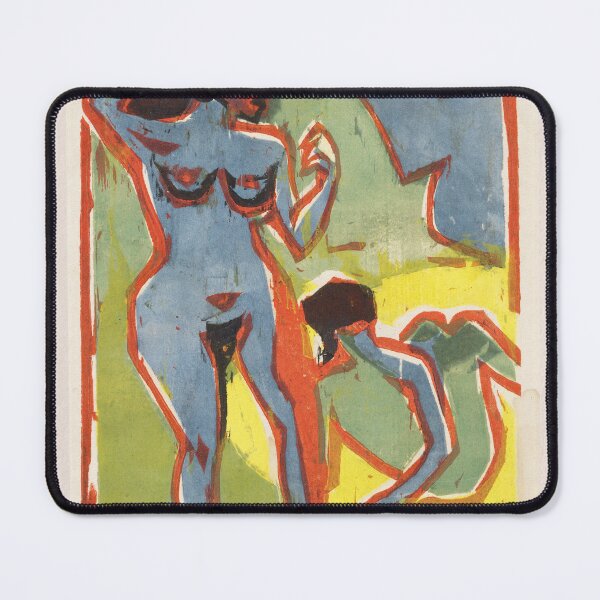Item preview, Kirchner Bathing Women Expressionist Nude designed and sold by LaFabricaArt.