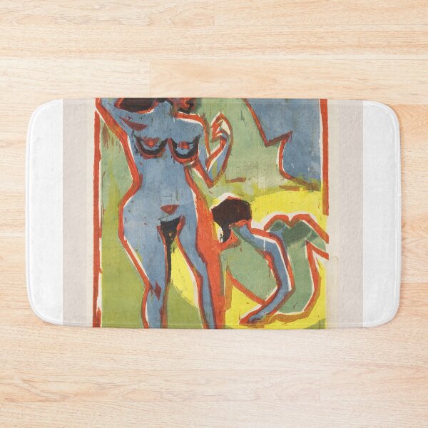 Item preview, Kirchner Bathing Women Expressionist Nude designed and sold by LaFabricaArt.