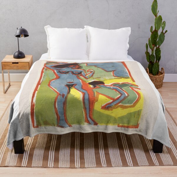 Item preview, Kirchner Bathing Women Expressionist Nude designed and sold by LaFabricaArt.
