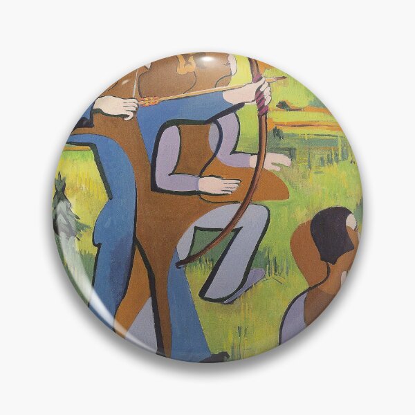 Item preview, Kirchner Archers Expressionist Landscape Art designed and sold by LaFabricaArt.