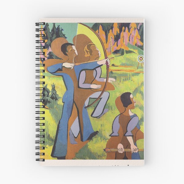 Item preview, Kirchner Archers Expressionist Landscape Art designed and sold by LaFabricaArt.