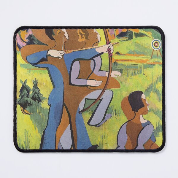 Item preview, Kirchner Archers Expressionist Landscape Art designed and sold by LaFabricaArt.