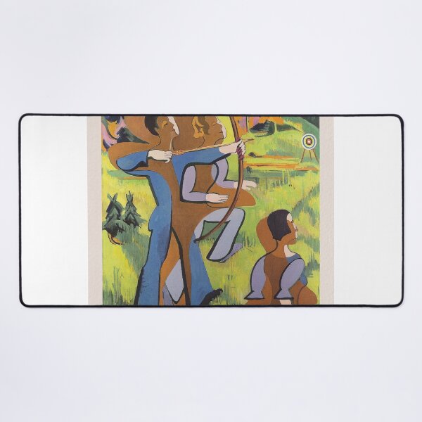 Item preview, Kirchner Archers Expressionist Landscape Art designed and sold by LaFabricaArt.