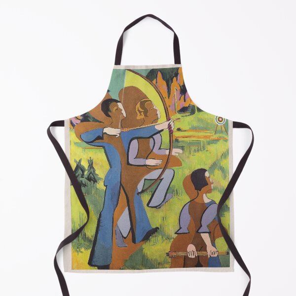 Item preview, Kirchner Archers Expressionist Landscape Art designed and sold by LaFabricaArt.