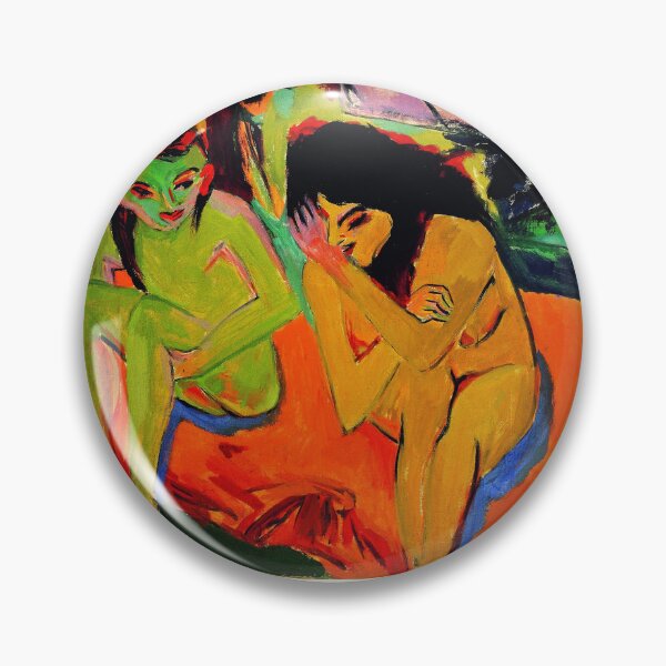 Item preview, Kirchner Two Girls Expressionist Nude designed and sold by LaFabricaArt.