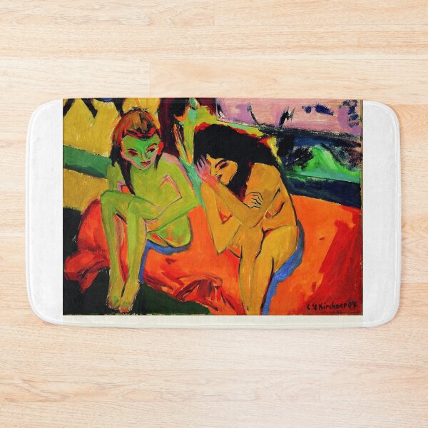 Item preview, Kirchner Two Girls Expressionist Nude designed and sold by LaFabricaArt.