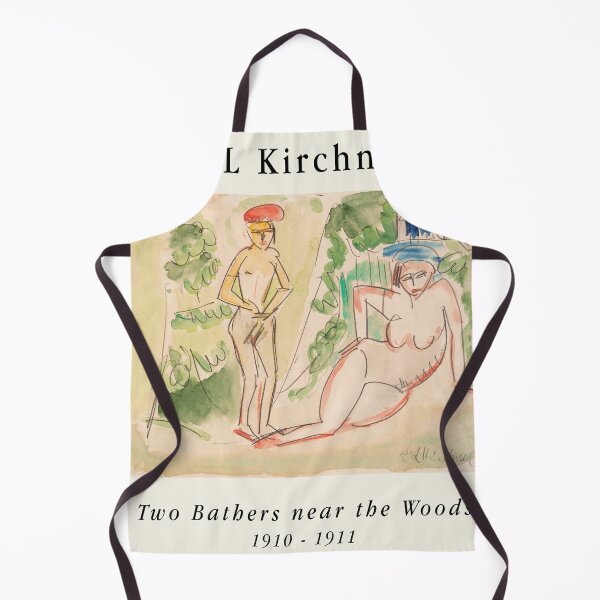 Item preview, Kirchner Two Bathers Expressionist Drawing designed and sold by LaFabricaArt.
