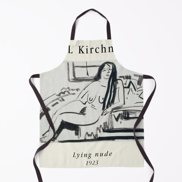 Item preview, Kirchner Lying Nude Expressionist Drawing designed and sold by LaFabricaArt.