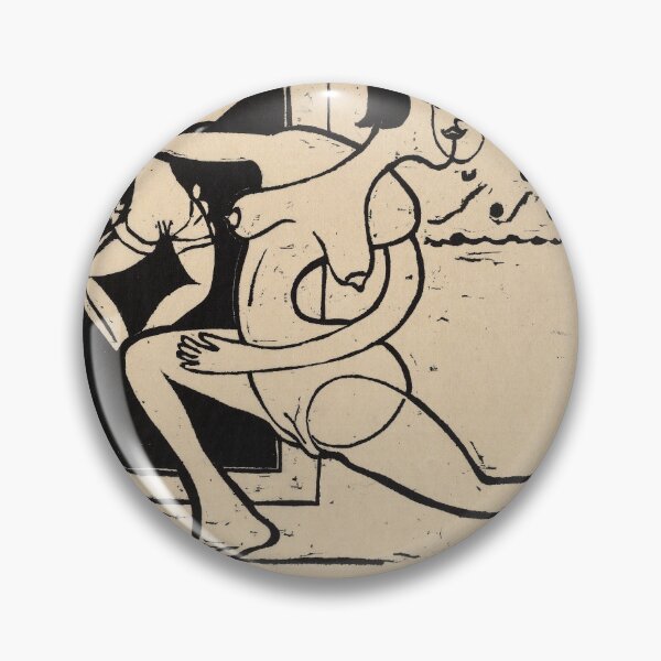Item preview, Kirchner Dancer Practicing Expressionist Print designed and sold by LaFabricaArt.