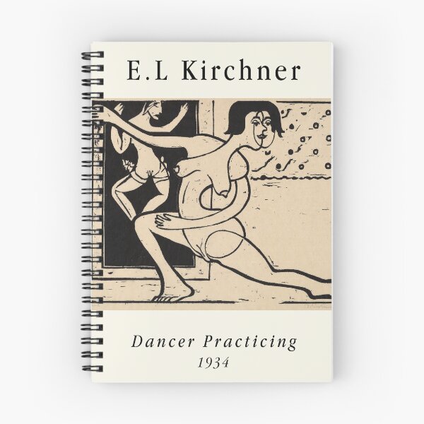 Item preview, Kirchner Dancer Practicing Expressionist Print designed and sold by LaFabricaArt.