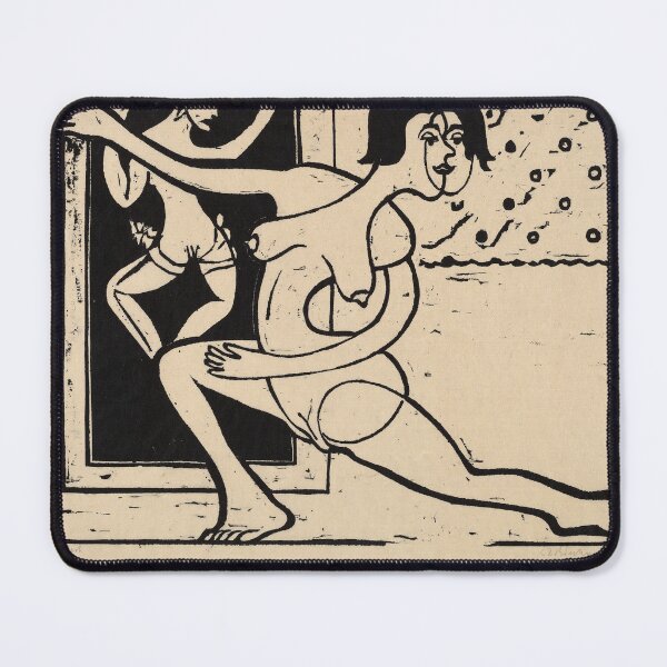 Item preview, Kirchner Dancer Practicing Expressionist Print designed and sold by LaFabricaArt.