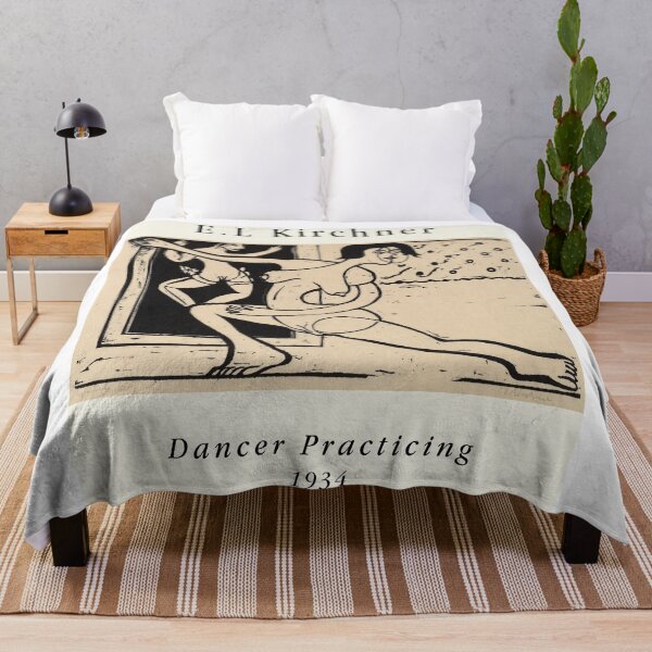 Item preview, Kirchner Dancer Practicing Expressionist Print designed and sold by LaFabricaArt.