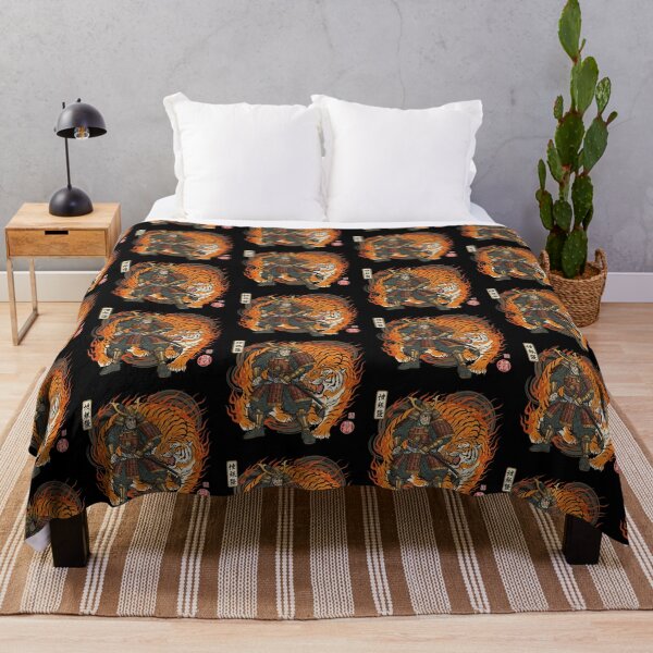 Item preview, Traditional Samurai Warrior with Fierce Tiger designed and sold by TeeARTHY.
