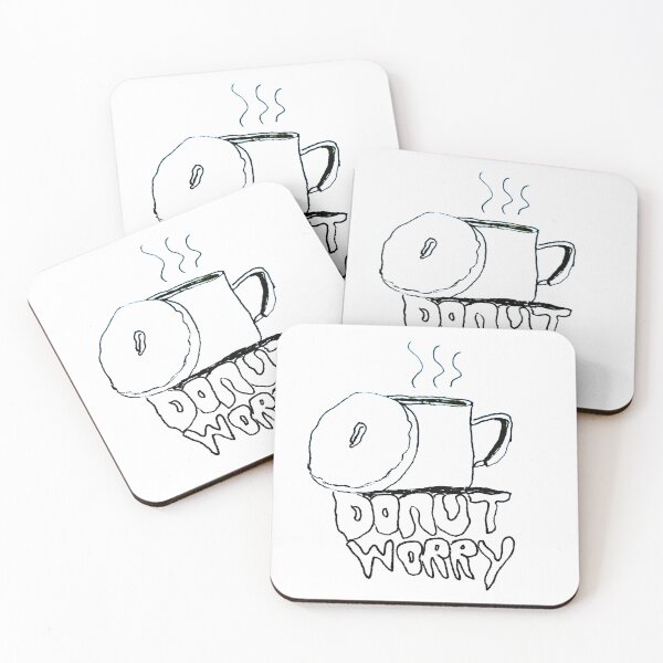 Item preview, Donut Worry with Coffee Mug designed and sold by Gr33zy Art.