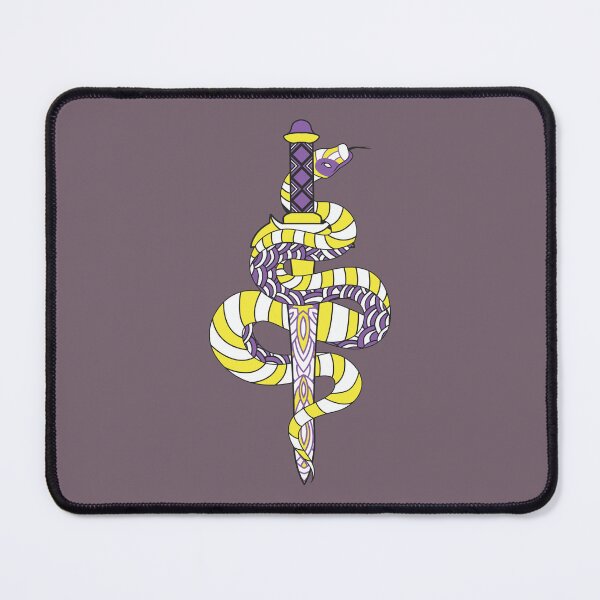 Item preview, Nonbinary Snake with Sword designed and sold by star-dust-girl.