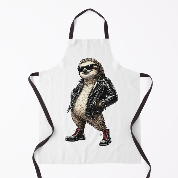 Item preview, Cool Sloth in Leather Jacket – Rock Biker Animal Illustration designed and sold by Senkov.