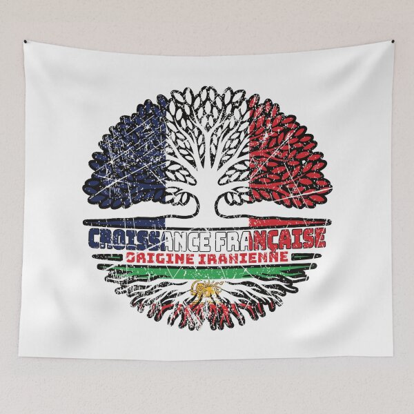 Item preview, French Grown, Iranian Roots – Lion and Sun (Shir o Khorshid) Heritage Design designed and sold by FlagX.