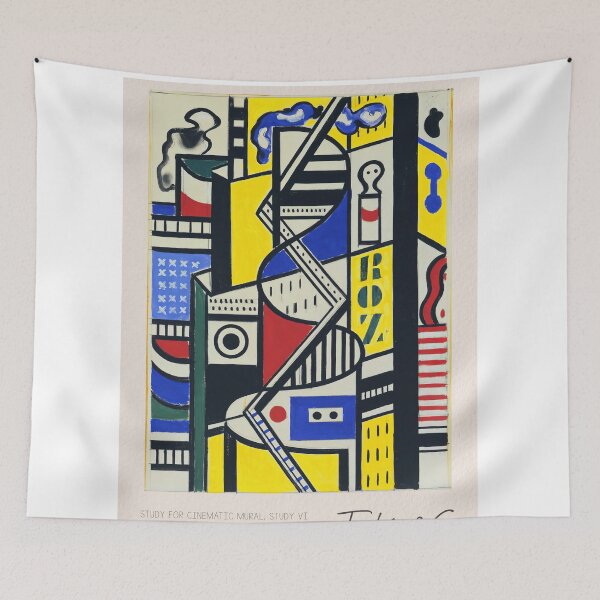 Aperçu de l'œuvre Fernand Léger Cinematic Mural Abstract créée et vendue par LaFabricaArt.