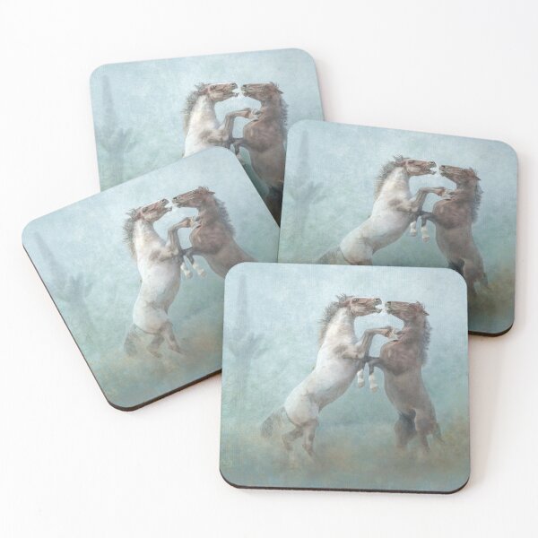 Item preview, Desert Duel  - the Salt River Horses of Mesa Arizona designed and sold by Rowena Cherry Art.