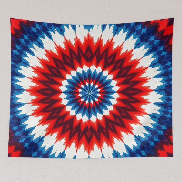 Item preview, Americana Red White and Blue Tie Dye Burst designed and sold by Sharon Schwalbe.