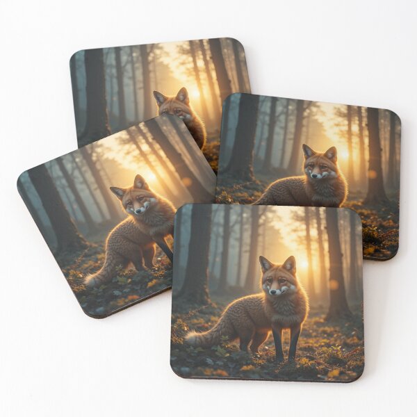 Item preview, Fox Stands in Sunlit Forest designed and sold by InezPhotography.