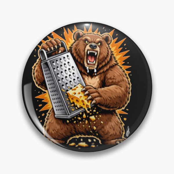Item preview, Angry Bear Grating Cheese Grater Hater T-Shir designed and sold by FloralBotanicaStickers.