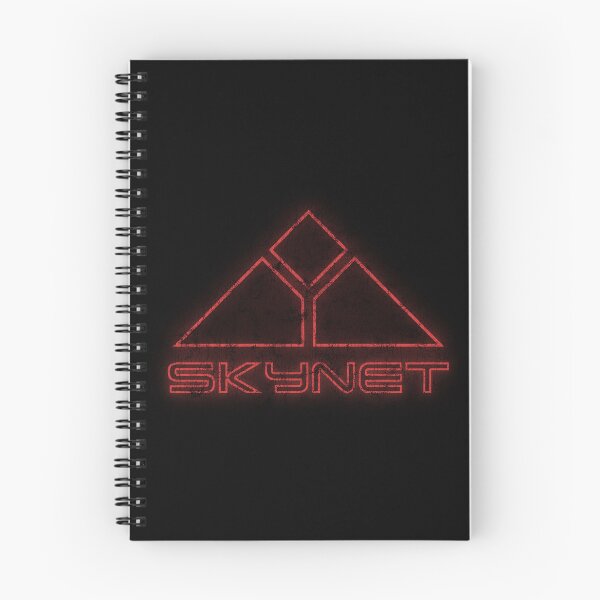 Artikelvorschau, Terminator Skynet 80er Jahre Rotes Neon-Logo im Used-Look entworfen und verkauft von Power Up Prints.