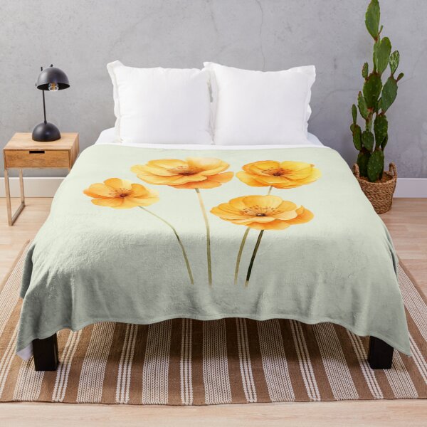 Item preview, Four Yellow Buttercup Flowers designed and sold by Violet Peonies.