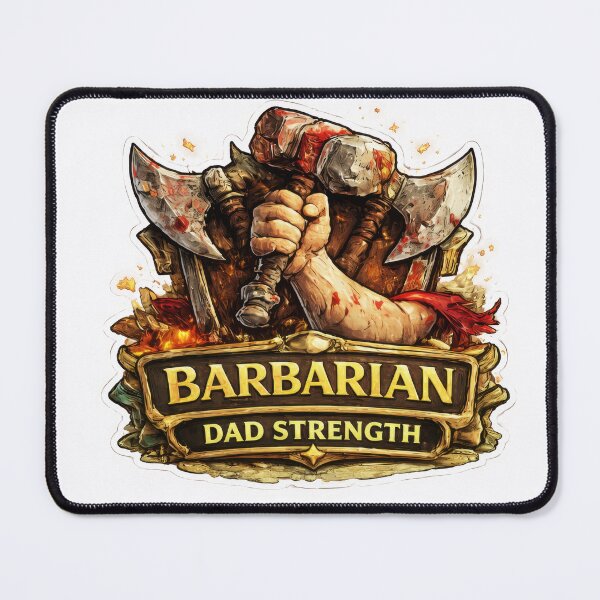 Item preview, Barbarian Dad Strength Fantasy RPG Father Warrior designed and sold by jgvisualarts.