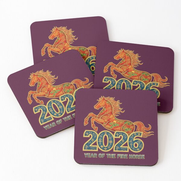 Item preview, 2026 Year of the Fire Horse - Ancient Egyptian Fusion Art Sticker designed and sold by TheNileLoom.