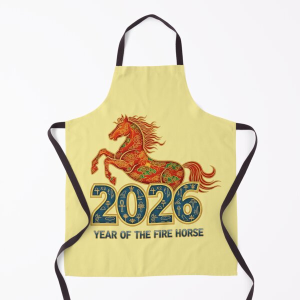 Item preview, 2026 Year of the Fire Horse - Ancient Egyptian Fusion Art Sticker designed and sold by TheNileLoom.