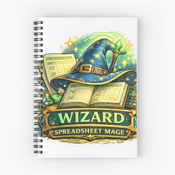 Item preview, Wizard Spreadsheet Mage Fantasy Gaming Office Humor designed and sold by jgvisualarts.