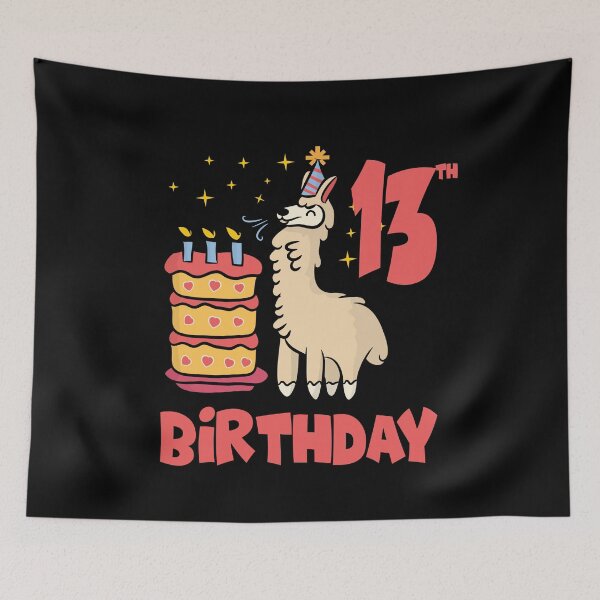 Item preview, Cute Llama 13th Birthday - Alpaca Birthday Cake designed and sold by PrintPress.
