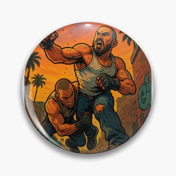 Item preview, Intense Urban Street Fight Illustration designed and sold by RoyalKnightMMA.