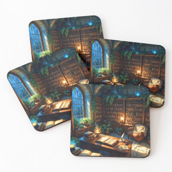 Item preview, Fantasy Scholar's Desk & Arched Window | Dark Academia Art designed and sold by Botaneza.