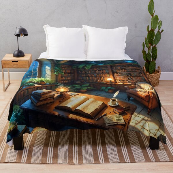 Item preview, Fantasy Scholar's Desk & Arched Window | Dark Academia Art designed and sold by Botaneza.