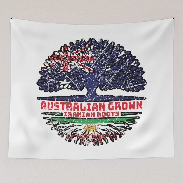 Item preview, Australian Grown, Iranian Roots – Lion and Sun (Shir o Khorshid) Heritage Design designed and sold by FlagX.
