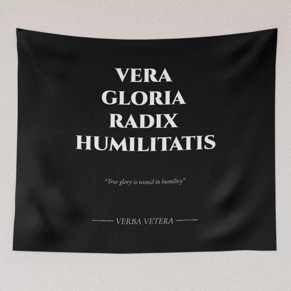Item preview, Vera Gloria Radix Humilitatis – Latin Quote on Humility designed and sold by BrushRushX.
