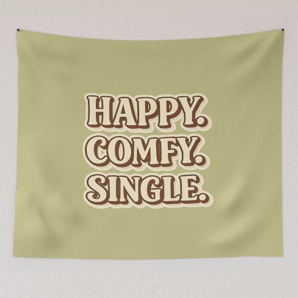 Item preview, Anti Valentine Happy Comfy Single Typography designed and sold by Meandmyshop.