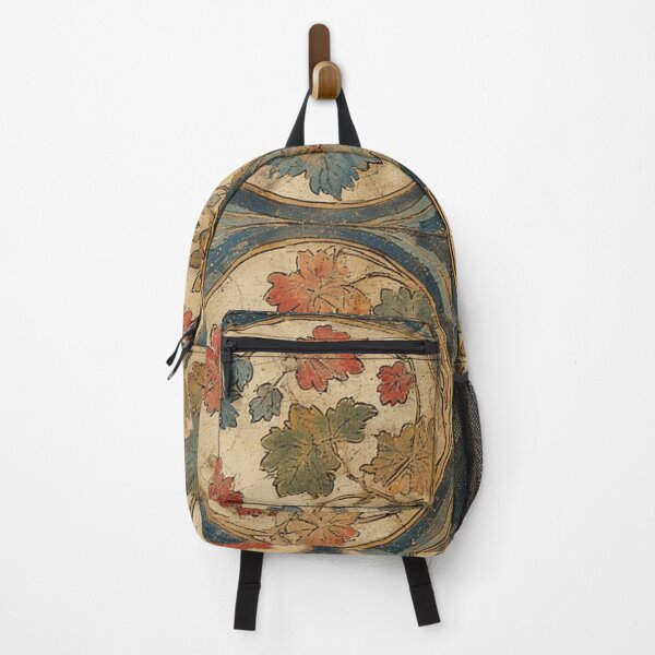 Item preview, Medieval Floral Ceramic Tile with Circular Botanical Motifs designed and sold by Virtuals1.