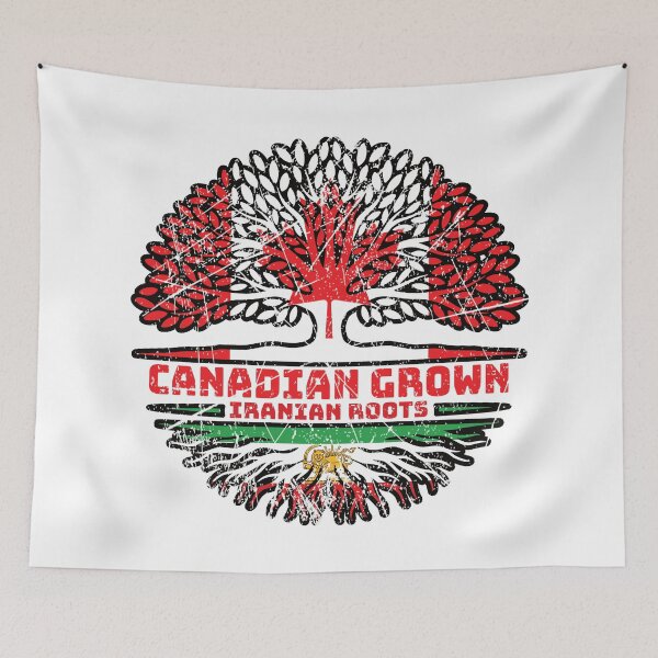Item preview, Canadian Grown, Iranian Roots – Lion and Sun (Shir o Khorshid) Heritage Design designed and sold by FlagX.