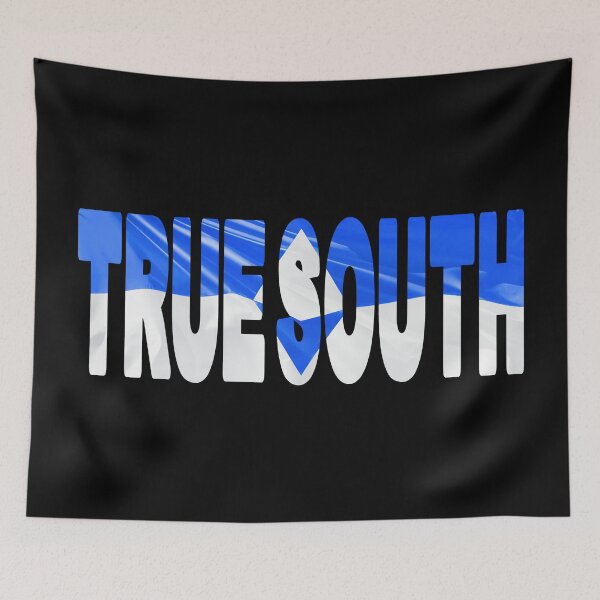 Item preview, TRUE SOUTH - Flag Flying in Wind cut to Letters Souvenir Sticker Shirt designed and sold by Adam Gormley.