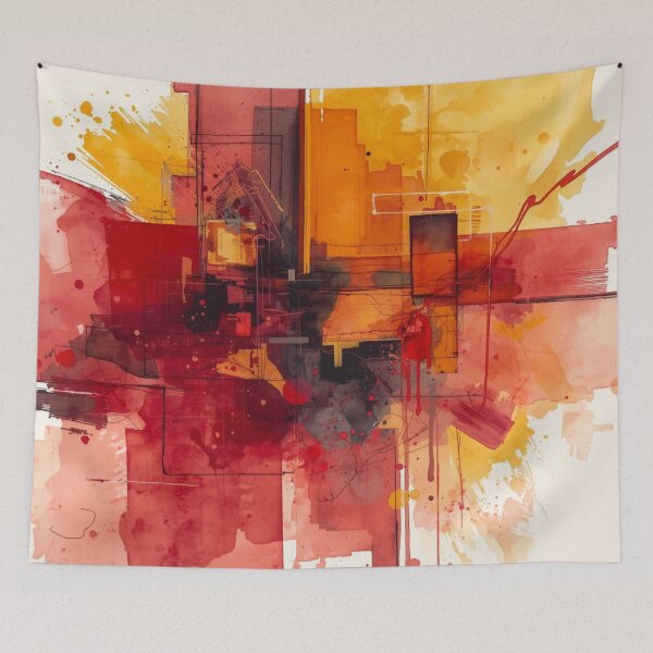 Item preview, Sunset Grid Abstract designed and sold by Harmonic_Layers.