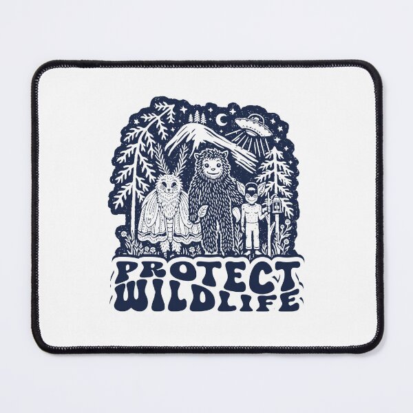 Item preview, Protect Wildlife - Sasquatch Mothman Funny Cryptid Vintage designed and sold by RandyHaskins.