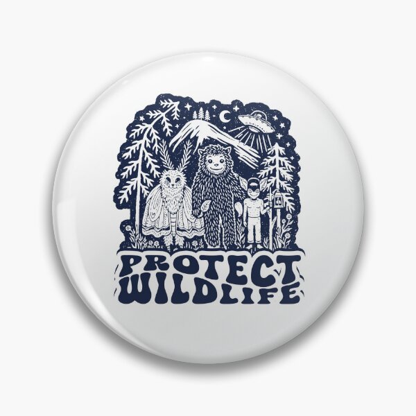 Item preview, Protect Wildlife - Sasquatch Mothman Funny Cryptid Vintage designed and sold by RandyHaskins.