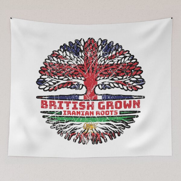Item preview, British Grown, Iranian Roots – Lion and Sun (Shir o Khorshid) Heritage Design designed and sold by FlagX.