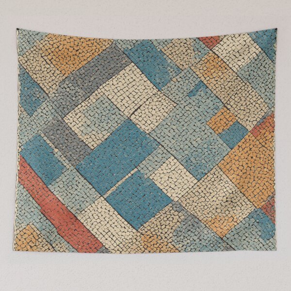 Item preview, Abstract Geometric Stone Mosaic with Diagonal Tessellation designed and sold by Virtuals1.
