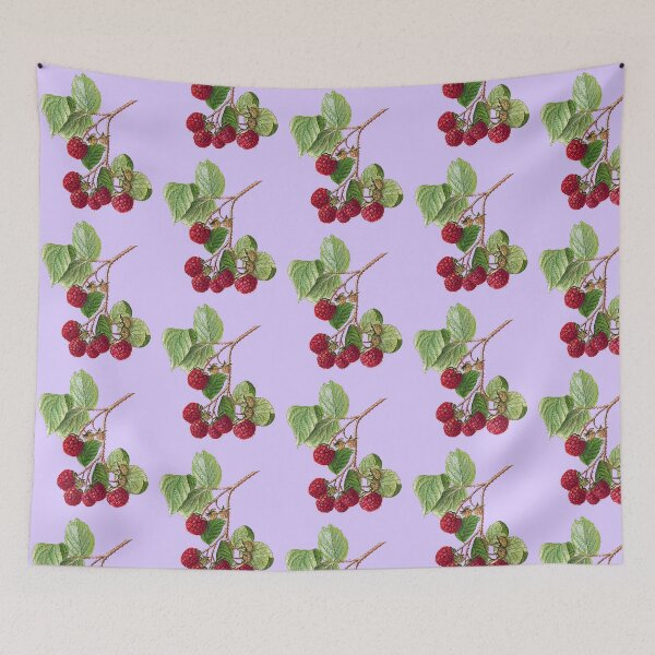 Item preview, Vintage Raspberry Botanical Illustration – Hand-Drawn Berry Branch with Leaves, Watercolour Style Art designed and sold by Fashion Empire.