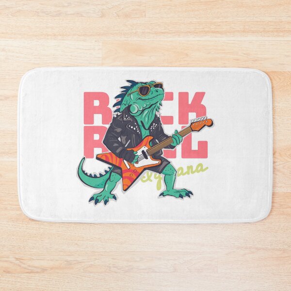 Item preview, Rockstar Iguana Playing Electric Guitar–Cool Rock Music Animal Art designed and sold by EzekRenne.